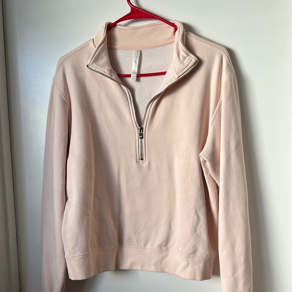 Fabletics Women's Peach Quarter-Zip Pullover